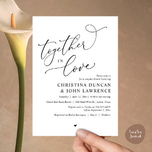 Invitation Soirée Romantique Couples Douche, Ensemble Dans L'