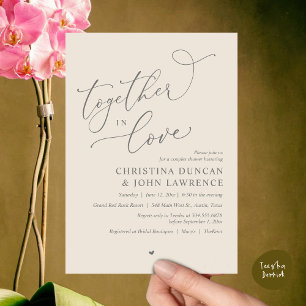 Invitation Soirée Romantique Couples Douche, Ensemble Dans L'