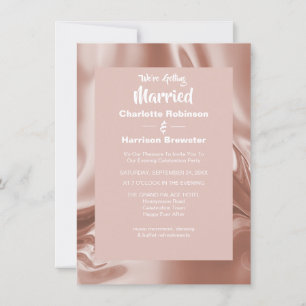Invitation Soirée rose Gold Elegant Rippled Silky Satin Glam