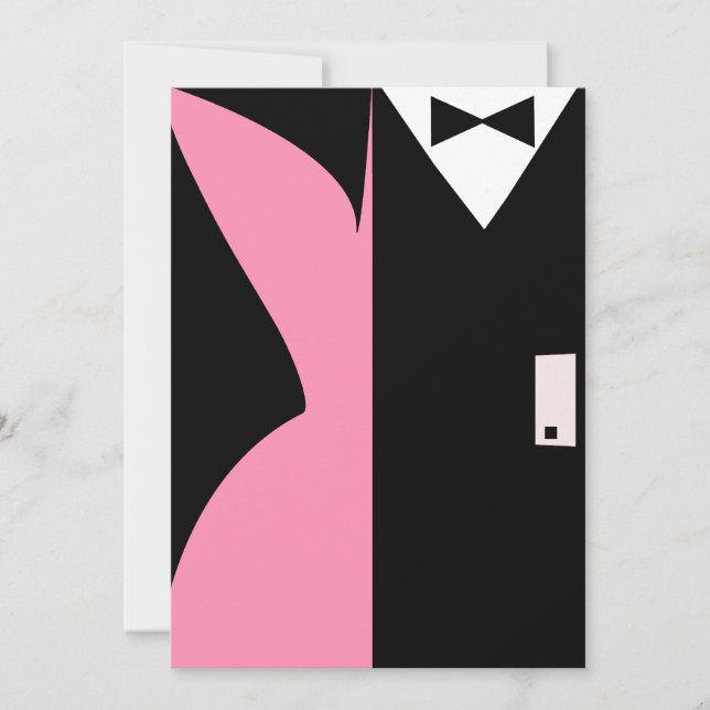 Invitation Soirée Rosée et Noire Cocktail Dress (Devant)