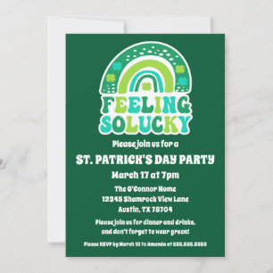 Invitation Soirée Saint-Patrick Sentiment Rétro Chanceux
