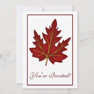 Invitation Soirée Soirée Soirée Automne Feuille 1