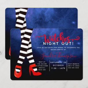 Invitation soirée sorcière à la fête de l' halloween bachelor