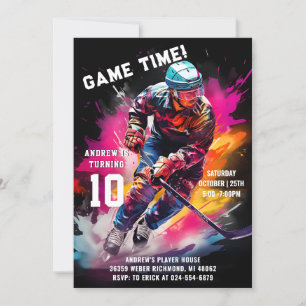 Invitation Soirée sportive de hockey sur glace personnelle