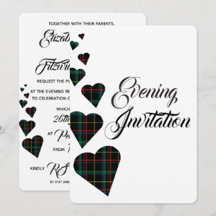 Invitation Soirée Tartan Vert