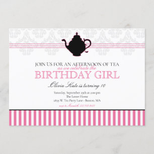 Invitation Soirée Tea Rose Anniversaire