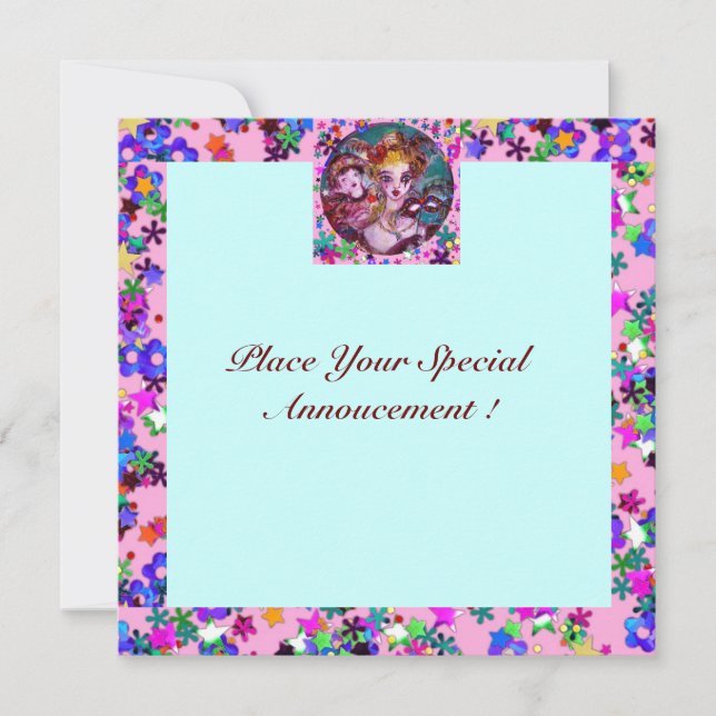 INVITATION SOIRÉE VÉNITIENNE DE LA SAINT-VALENTIN EN MASQUE (Devant)