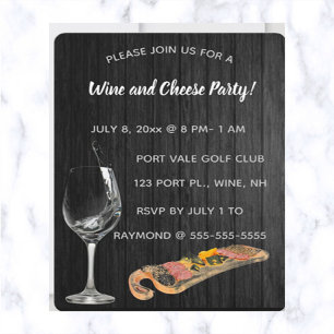 Invitation Soirée vin et fromage modifiable