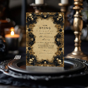 Invitation Soirée vintage Ornée Gothique Hantée