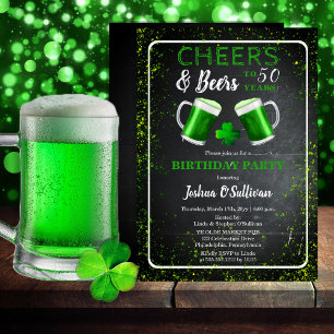 Invitation Soirées et bières St. Patricks 50e anniversaire Fê