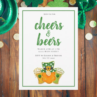 Invitation Soirées et bières St Patrick's Day Party Leprechau