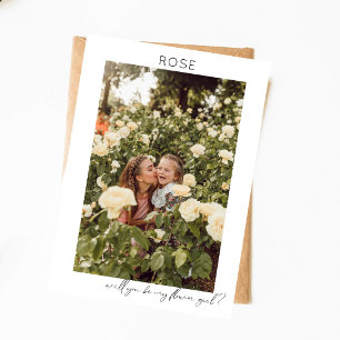 Invitation Sois ma Demoiselle d'Honneur Photo Proposition Cal