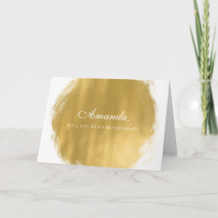 Invitation Sois Mon Porte-Épouse En Or