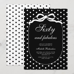 Invitation Soixante ans et fabuleux Anniversaire 60 ans thème