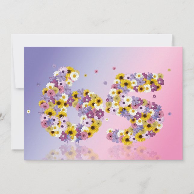 Invitation soixante-cinquième Fête d'anniversaire, avec les (Devant)