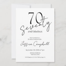 Soixante-dix ans et Fabuleux Script Noir 70e Anniv