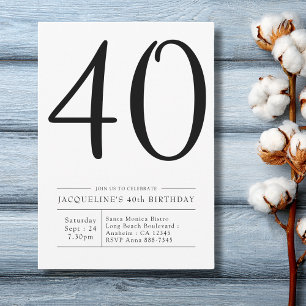Invitation Soixante-dix-dixième anniversaire Soirée simple