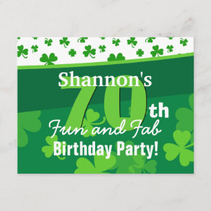Invitation soixante-dixième Shamrocks impressionnants G002G