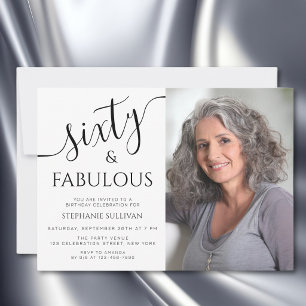 Invitation Soixante Et Incroyable Photo D'anniversaire 60 Ans