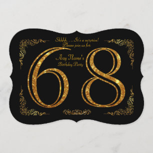 Invitation soixante-huitième, Gatsby de fête d'anniversaire