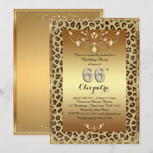 Invitation soixante-sixième, fête d'anniversaire
