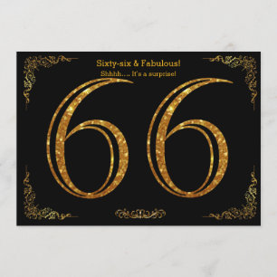 Invitation soixante-sixième Fête d'anniversaire, styl de