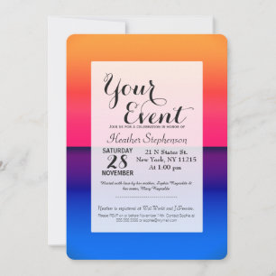 Invitation Soleil Abstrait de Neon
