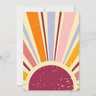Invitation Soleil boho rétro