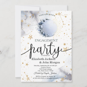 Invitation Soleil céleste, Lune bleue, Engagement d'étoiles