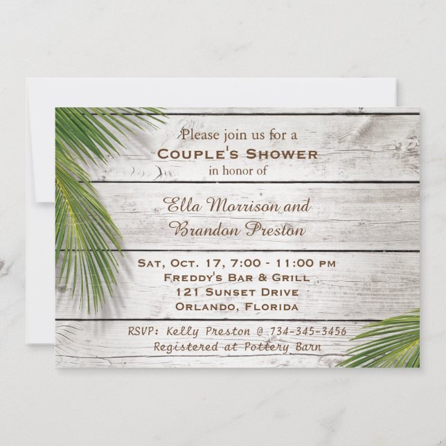 Invitation Soleil Kissed Sandy Toes Salty Kisses Couple's Sho (Dos)