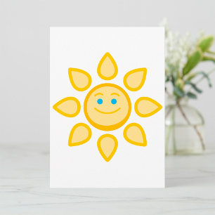 Invitation Soleil souriant, visage joyeux