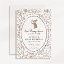 Some Bunny Sweet Floral Bunny Premier Anniversaire