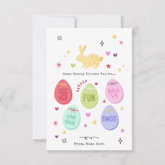 Invitation Some Bunny Thinks You're Awesome Happy Easter Card