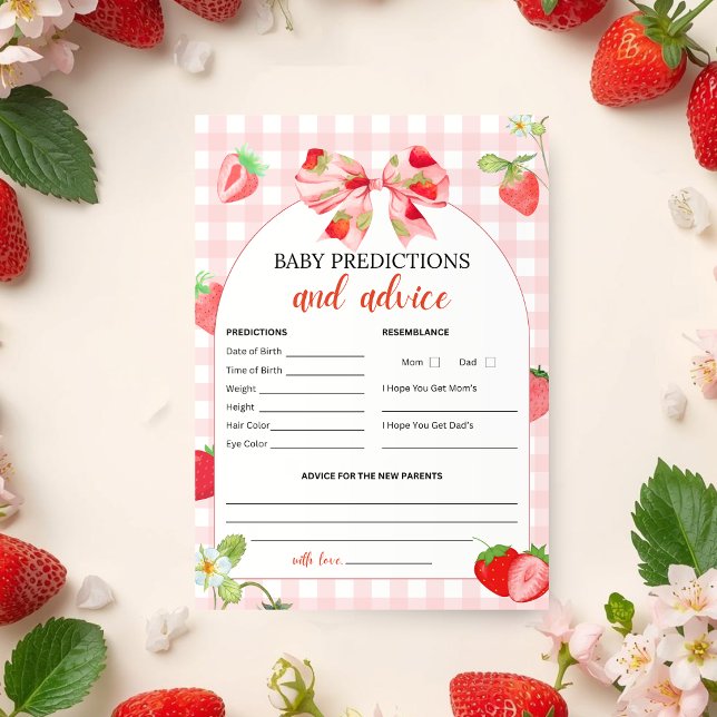 Invitation Someone Berry Sweet | Baby Predictions & Advice (Créateur téléchargé)