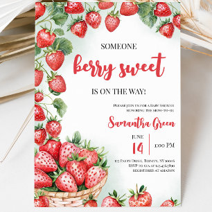 Invitation Someone Berry Sweet Baby Shower