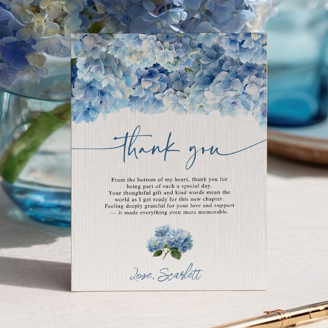 Invitation Something Blue Before I Do Blue Hydrangea Bridal (Something Blue Before I Do Blue Hydrangea Bridal Invitation)