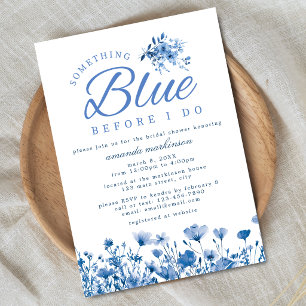 Invitation Something Blue Before I Do Floral Baby Shower de M