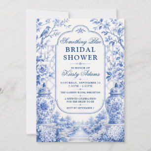 Invitation Something Blue Chinoiserie Fête de Mariage