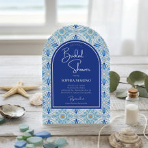 Something Blue Coastal Mediterranean Bridal Shower