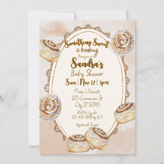 Invitation Something Sweet, Cinnamon Roll Baby Shower