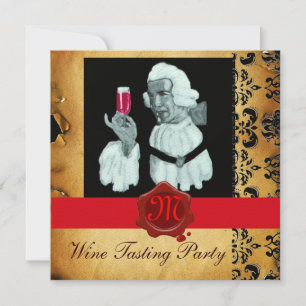 INVITATION SOMMELIER VIN DÉGUSTATION PARTI DE SCEAU DE CIRE R