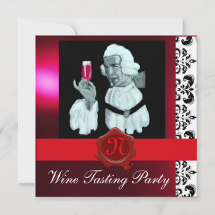 INVITATION SOMMELIER VIN DÉGUSTATION PARTI DE SCEAU DE CIRE R