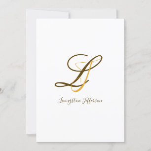 Invitation Son et ses monogrammes sont liés   mariage romanti