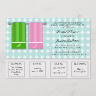Invitation Son et sien Fête de la mariée moderne de