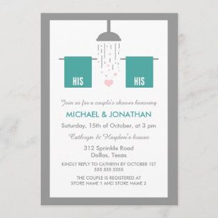 Invitation Son et Son   Douche Gay Couple
