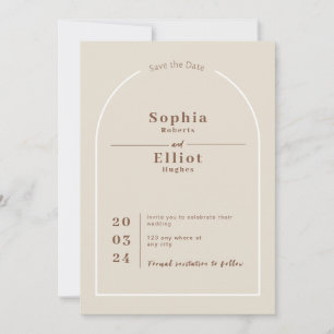 Invitation SOPHIA Modern Desert Boho Arch Enregistrer la cart