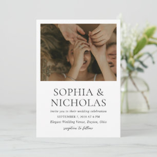 Invitation Sophia White Mariage moderne