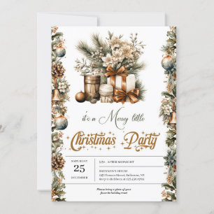 Invitation Sophistication vintage vert et or vacances