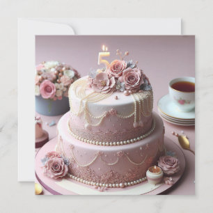 INVITATION SOPHISTIQUÉ 5E ANNIVERSAIRE MARIAGE