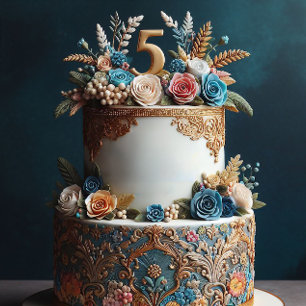 INVITATION SOPHISTIQUÉ COLORÉ 5E ANNIVERSAIRE MARIAGE